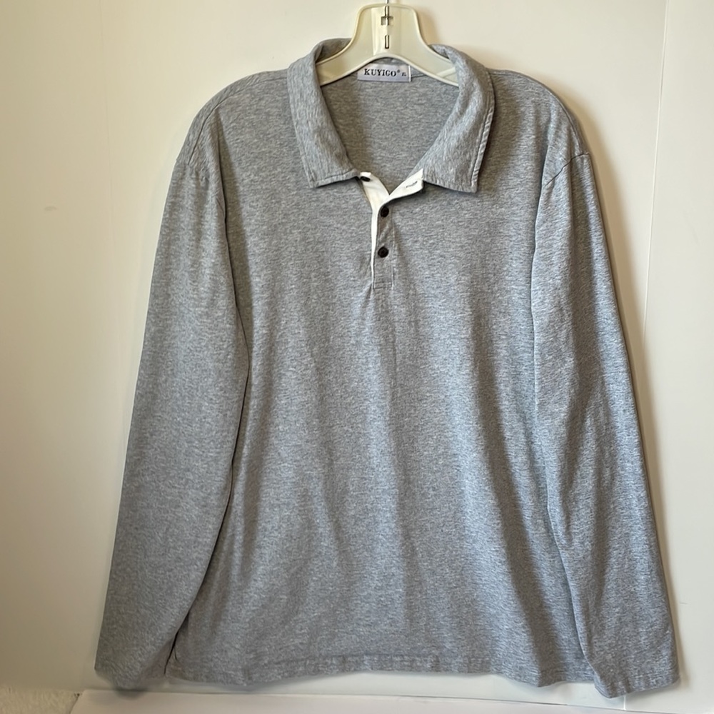 KUYIGO Men's XL Long Sleeve Polo Shirt